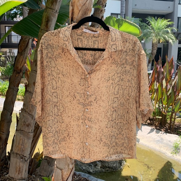 THIRD FORM Animal Instincts Snakeprint Blouse - Picture 2 of 5